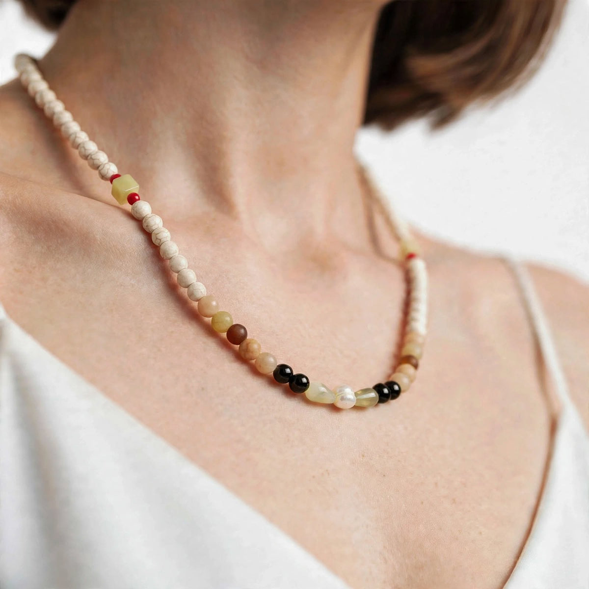 Perles de Sable – Dames Edelsteen Ketting