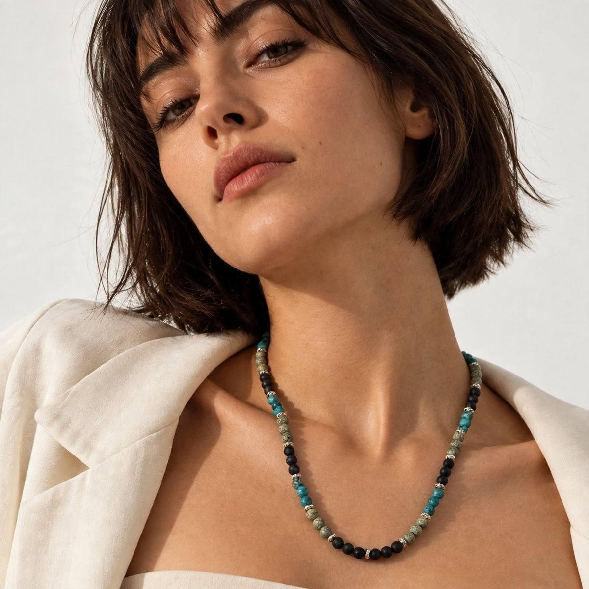 Terra Verde Eleganza – Dames Edelsteen Ketting