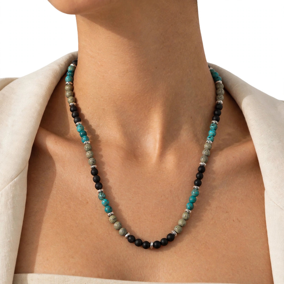 Terra Verde Eleganza – Dames Edelsteen Ketting