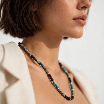 Terra Verde Eleganza – Dames Edelsteen Ketting
