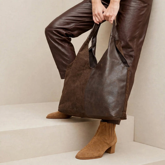 Turnhout Bruin – Dames Hobo Shopper & Schoudertas met Etui