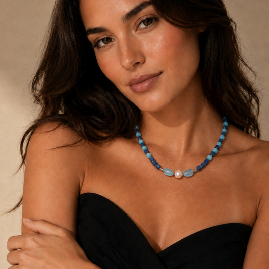 Edelsteen ketting – Océan Perlé