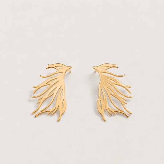 Ramo d’Oro – 18K goud vergulde oorbellen met bladmotief