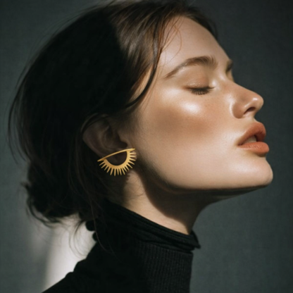 Oorbellen – Sole Nero Dorato