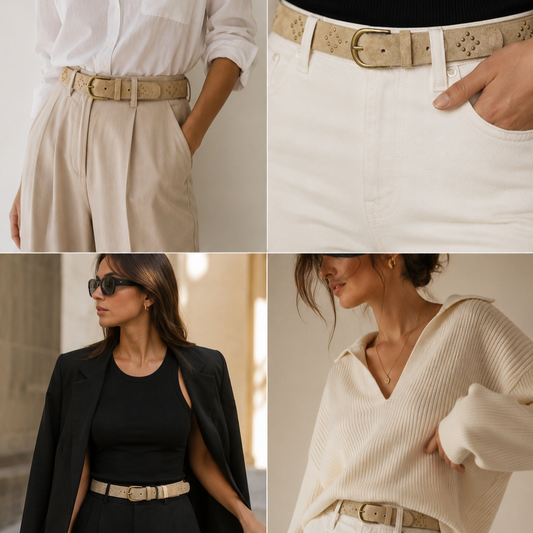 Damesriem Kathy Suede – Latte Beige