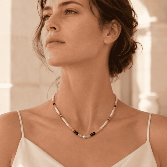 Edelsteen ketting - Perles de Sable