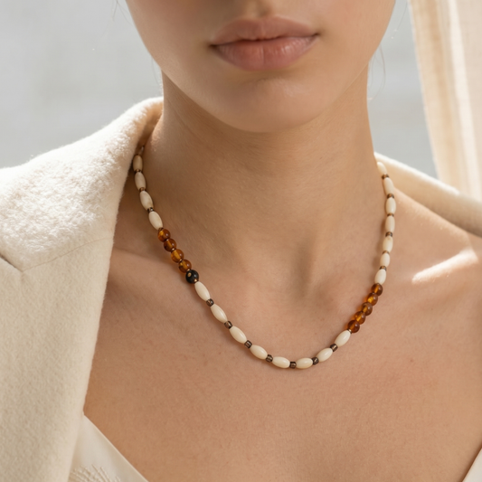 Perle Soleil – Dames Edelsteen Ketting