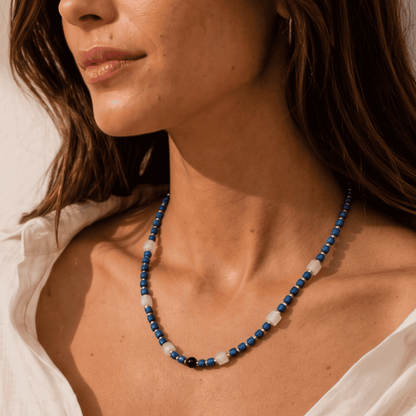 Edelsteen ketting  - Bleu de Nuit