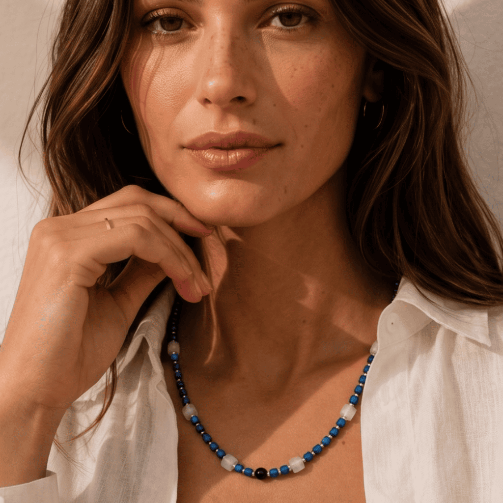 Edelsteen ketting  - Bleu de Nuit