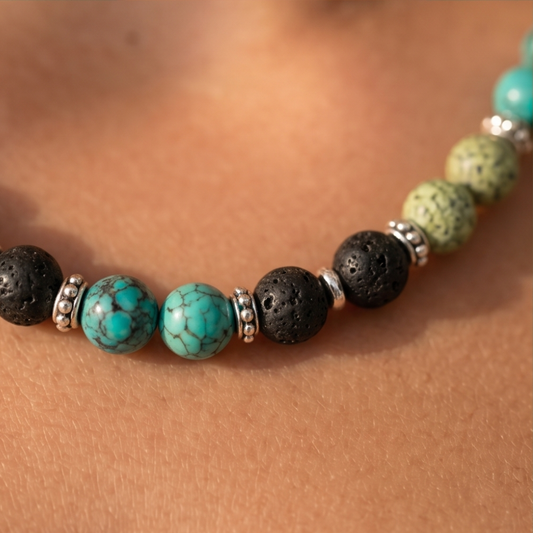 Terra Verde Eleganza – Dames Edelsteen Ketting