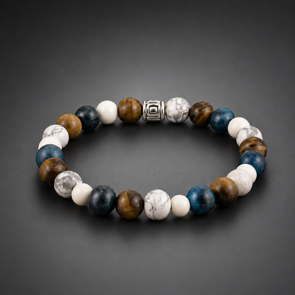 Tigre e Cielo - 8 & 6 mm Edelstenen Armband