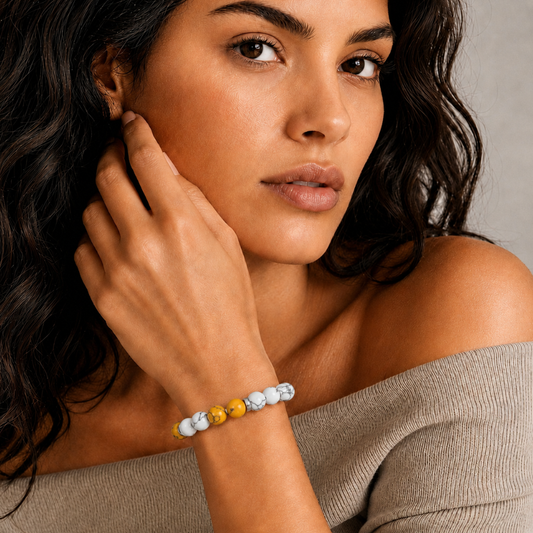 Golden Breeze – Dames Edelsteen Armband