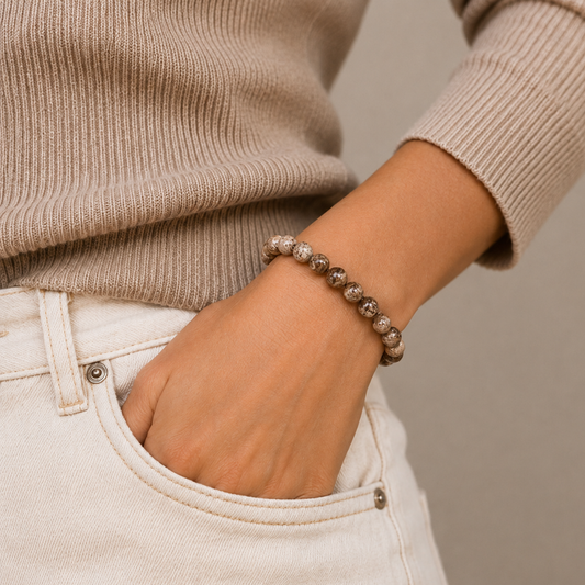 Earth Whisper – Dames Leopard Skin Jaspis Armband