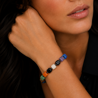 Prisma Noir – Dames Edelsteen Armband