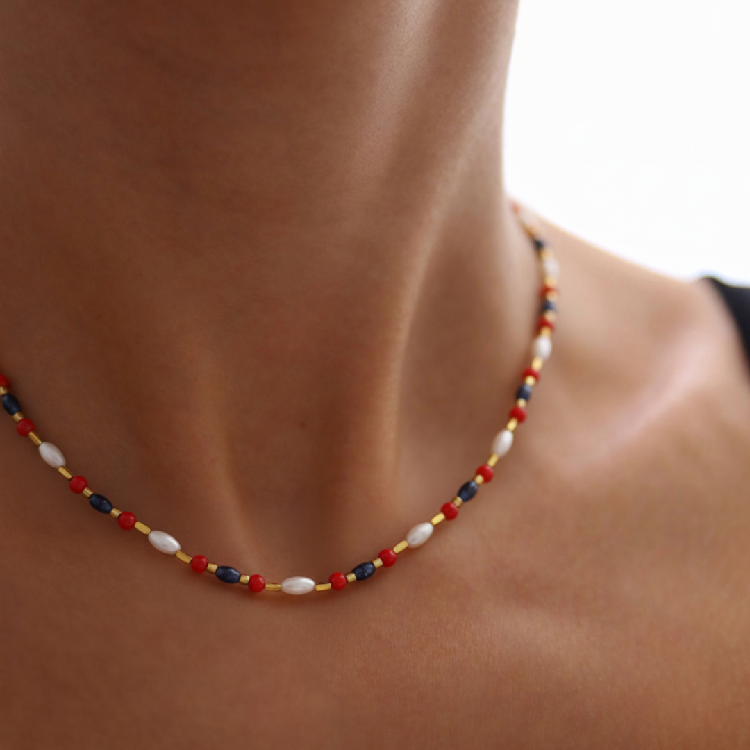 Perles de Minuit Rouge ketting