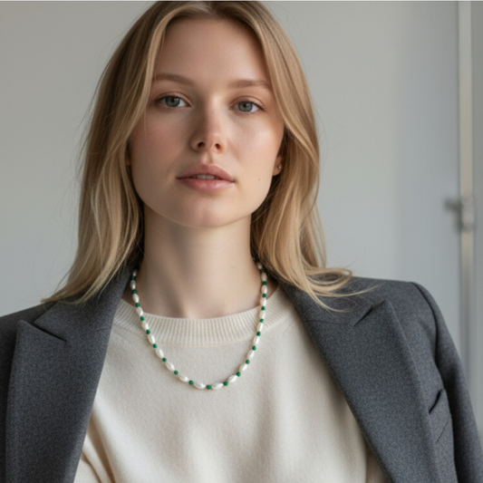 Élégance Vert Émeraude ketting