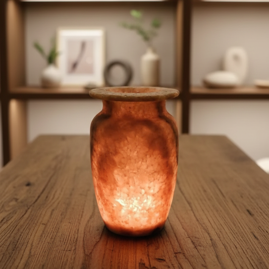 Natuursteen Windlicht 17,5 cm – Alabaster Fiume di Fuoco
