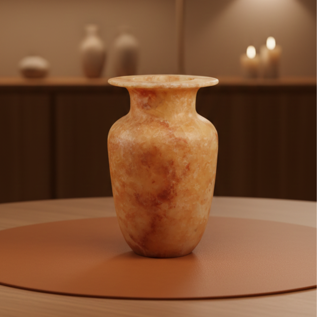 Fiamma Dorata – Golden Flame Alabaster Waxinelichthouder