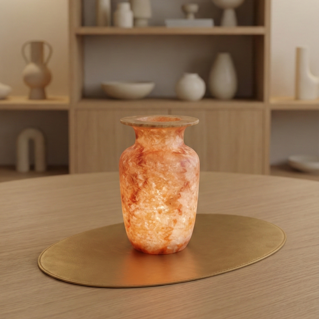 Fiamma Dorata – Golden Flame Alabaster Waxinelichthouder