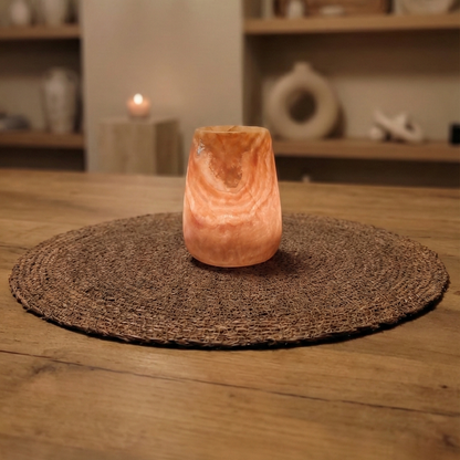 Natuursteen Waxinelichthouder 11,5 cm – Alabaster Calore Naturale