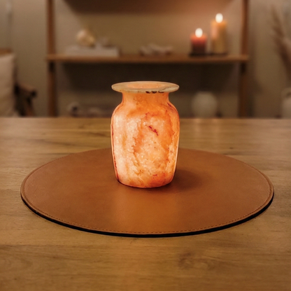 Natuursteen Windlicht 15 cm – Alabaster  Aura d’Ambra