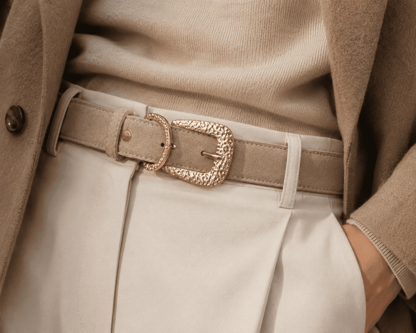 Damesriem Celine – Latte Beige