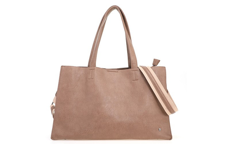 Dijon – De Stijlvolle & Ruime Schoudertas Taupe