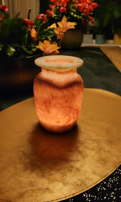 Rosa di Terra - Alabaster Vaas Verlichting