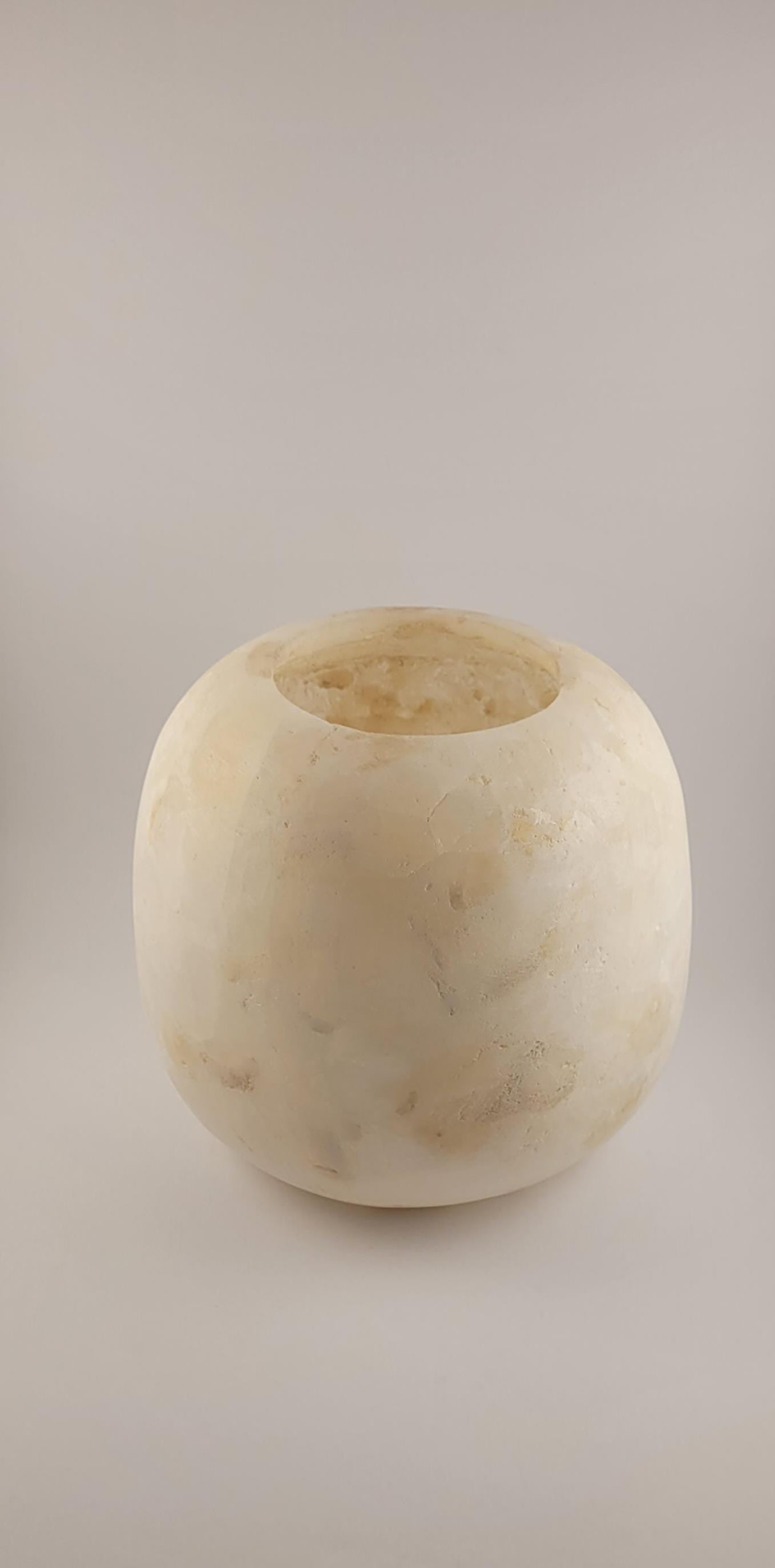 Klassieke Waxinelichthouder van Echt Alabaster