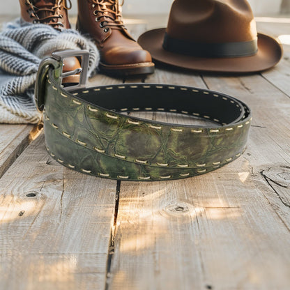 Verde Croco – Leren riem