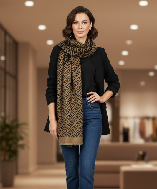 Camel & Zwart New York Sjaal